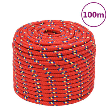 Brodski konop crveni 14 mm 100 m od polipropilena 152411