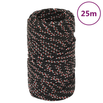 Brodski konop crni 2 mm 25 m od polipropilena 152317