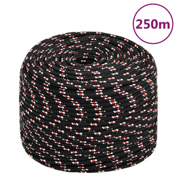 Brodski konop crni 8 mm 250 m od polipropilena 152345
