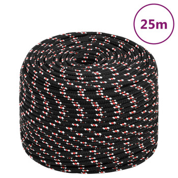 Brodski konop crni 6 mm 25 m od polipropilena 152337