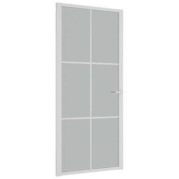 Unutarnja vrata 93 x 201,5 cm Bijela od mat stakla i aluminija 350582