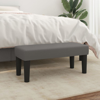 Klupa siva 70 x 30 x 30 cm od umjetne kože 346636