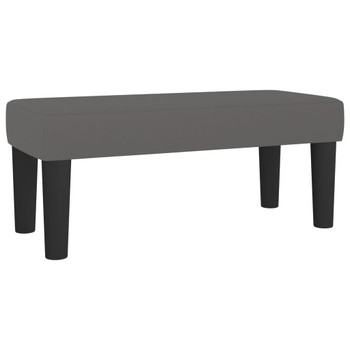 Klupa siva 70 x 30 x 30 cm od umjetne kože 346636