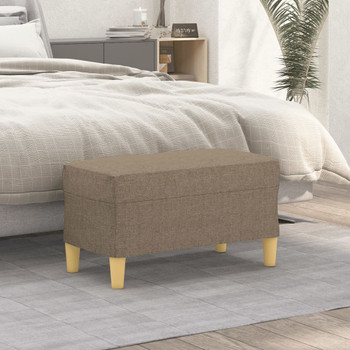 Klupa smeđesiva 70 x 35 x 41 cm od tkanine 349374