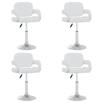 Okretne blagovaonske stolice od umjetne kože 4 kom bijele 3089106