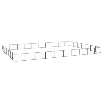 Kavez za pse crni 70 m² čelični 3082182