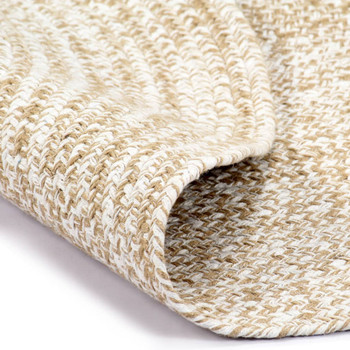 Ručno rađeni tepih od jute bijelo-smeđi 210 cm 343618