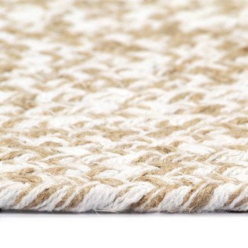 Ručno rađeni tepih od jute bijelo-smeđi 210 cm 343618