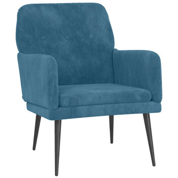 Fotelja Plava 62 x 79 x 79 cm baršunasta 351413