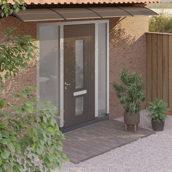 Nadstrešnica za vrata crna 400 x 100 cm polikarbonatna 153602