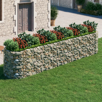 Gabionska povišena gredica od pocinčanog željeza 500x100x100 cm 152048