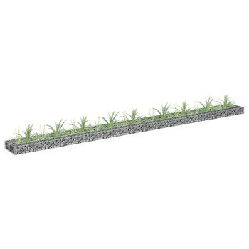 Gabionska povišena gredica od pocinčanog čelika 360x30x10 cm 145640