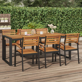 Vrtni stol s U-nogama 200 x 90 x 75 cm od masivnog drva bagrema 319518