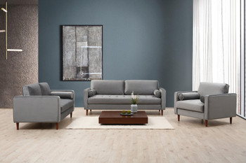 Sofa sa 2 sedišta Obod - svijetlo siva