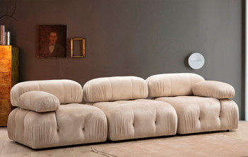 Sofa sa 3 sjedala Bubble 3 sjedala (L1-O1-1R) - Velvet