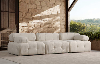 Sofa sa 3 sjedala Doblo 3 sjedala (L1-O1-1R) - Cream Bouclette