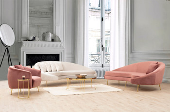 Sofa sa 3 sjedala Eses Lijevo - Pink