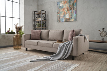 Sofa sa 3 sjedala Kelj Linen - krem