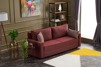 Sofa za 3 sjedala Ece - Claret Red