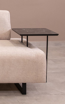 Sofa za 3 sjedala Infinity sa pomoćnim stolom - bež