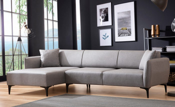 Ugaona sofa Belissimo Lijevo – Sivo