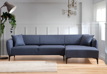 Ugaona sofa Belissimo Desno - Plavo