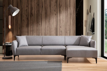 Ugaona sofa Belissimo desno - siva