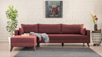 Ugaona sofa Ugaona garnitura Bella Lijeva 1 - Claret Red