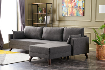 Ugaona sofa Bella kutna garnitura desno - antracit