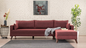 Ugaona sofa Bella Kutna Sofa Desna 1 - Claret Red