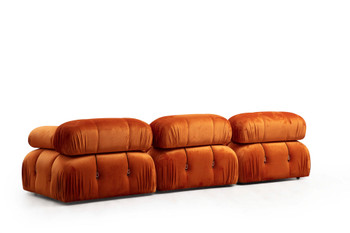 Ugaona sofa Bubble Corner (L1-O1-1R -Puf) - Narandžasta