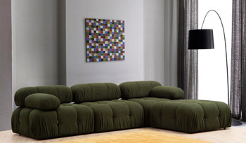 Ugaona sofa Bubble Green L1-O1-1R-PUF