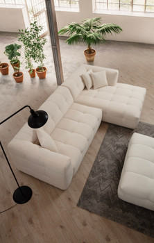 Ugaona sofa Cady 3 sjedila desno - bež