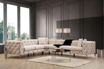 Ugaona sofa Como lijevo - Ecru