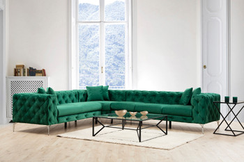 Ugaona sofa Como lijevo - zeleno