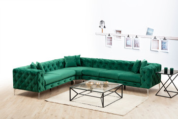 Ugaona sofa Como lijevo - zeleno