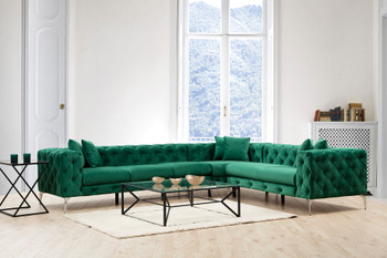 Ugaona sofa Como desno - zeleno
