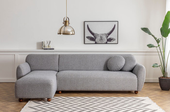 Ugaona sofa Eddy Corner (CHL-3R) - svijetlo siva