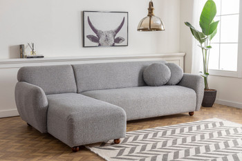 Ugaona sofa Eddy Corner (CHL-3R) - svijetlo siva