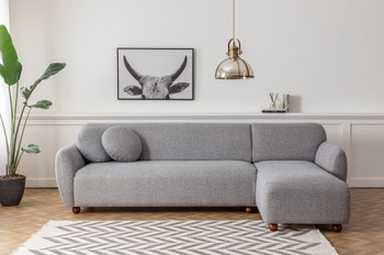 Ugaona sofa Eddy Corner (L3-CHL) - svijetlo siva