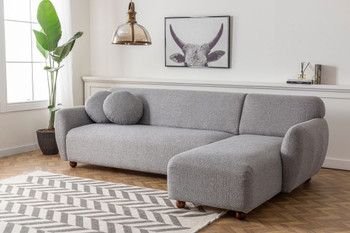Ugaona sofa Eddy Corner (L3-CHL) - svijetlo siva