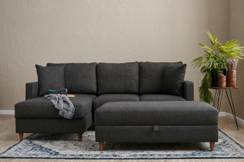 Ugaona sofa Eva lijevo - antracit