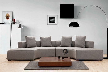 Ugaona sofa Gondol-2 (CHL-SOL-CHL-SAĞ) - Siva