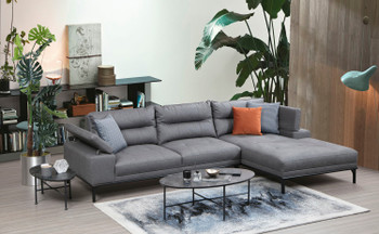 Ugaona sofa Hollywood Corner desno - Siva