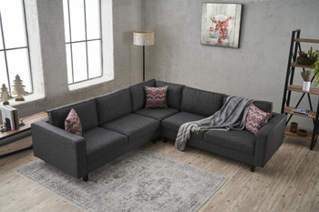 Ugaona sofa Kelj lan - Antracit