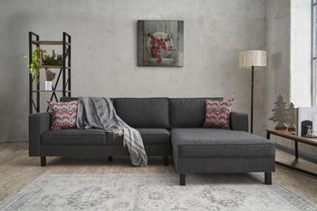 Ugaona sofa Kelj Linen desno - antracit