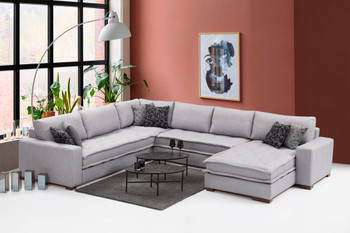 Ugaona sofa Lena Corner - svijetlo siva