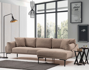 Ugaona sofa Leo Corner desno - Mocha