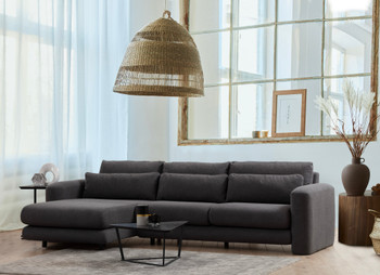 Ugaona sofa Lily Corner lijevo sivo