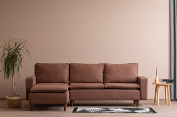 Ugaona sofa Lungo - svijetlo smeđa
